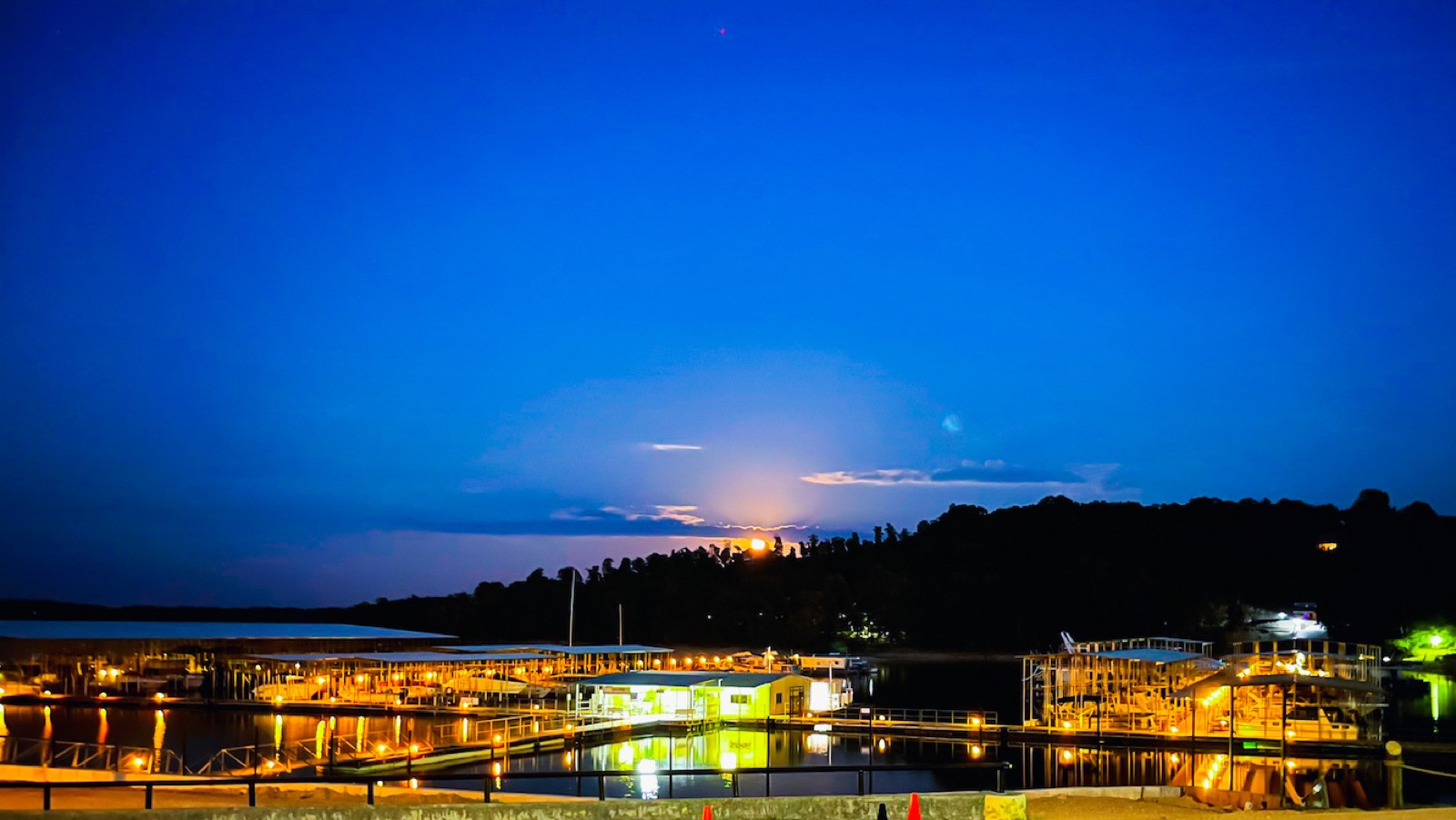 Rocky Branch Marina at twilight